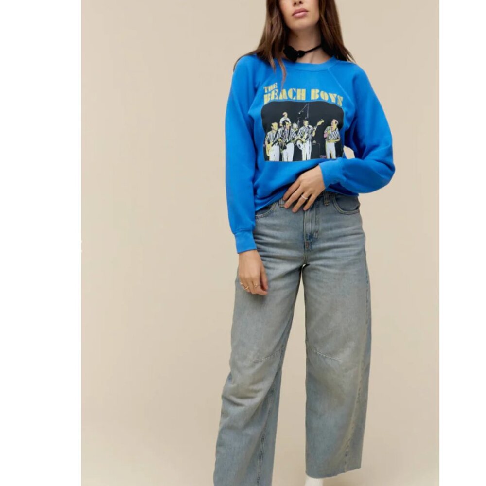 daydreamer: the beach boys concert raglan crew sweatshirt size small NWT